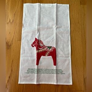 Dala horse tea towel 12” x 20”